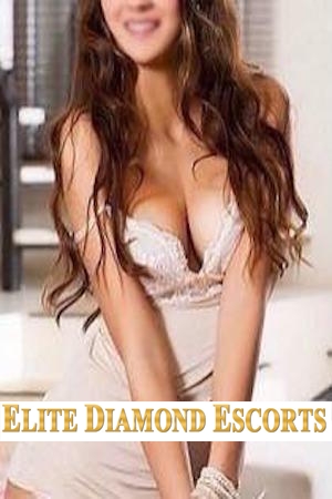 Slim escort in white all in one